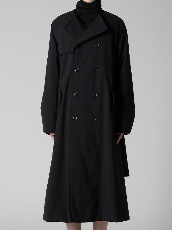 【Y's - ワイズ】NY/ VINTAGE OXFORD TRENCH COAT / BLACK (コート/ブラック)
