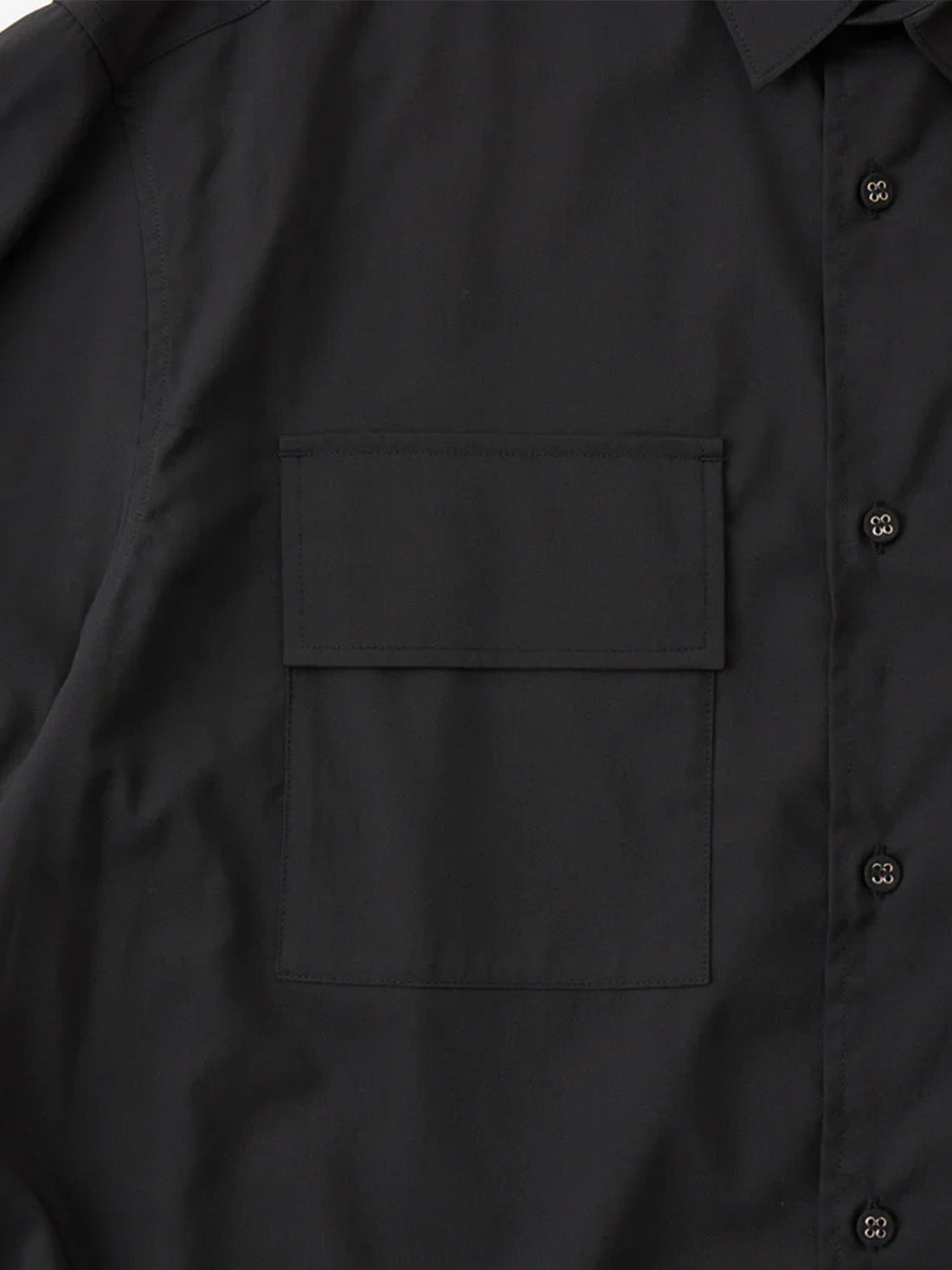 【White Mountaineering - ホワイトマウンテニアリング】REGULAR COLLAR SHIRT / BLACK (シャツ/ブラック)