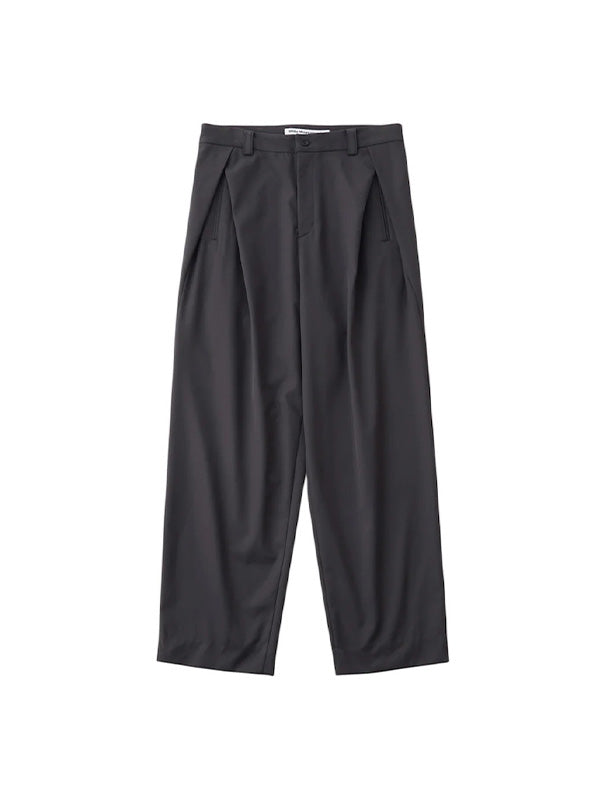 【White Mountaineering - ホワイトマウンテニアリング】SOLOTEX 2 TUCK WIDE PANTS / CHARCOAL(パンツ/チャコール)