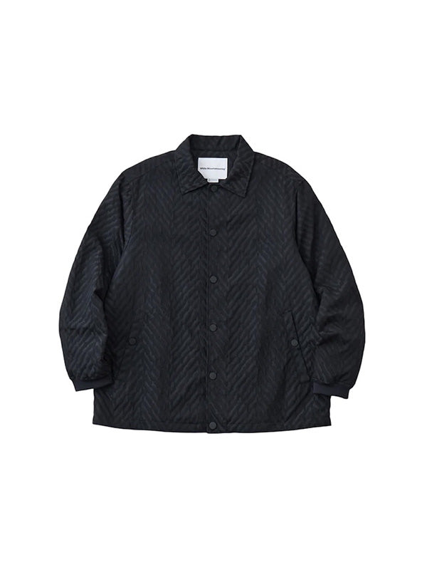 【White Mountaineering - ホワイトマウンテニアリング】WINDSTOPPER HERRINGBONE JACQUARD COACH JACKET / BLACK (ジャケット/ブラック)