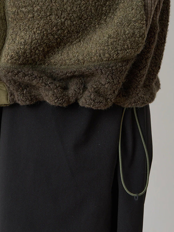 【White Mountaineering - ホワイトマウンテニアリング】PATCHWORK BLOUSON / KHAKI (フリースブルゾン/カーキ)