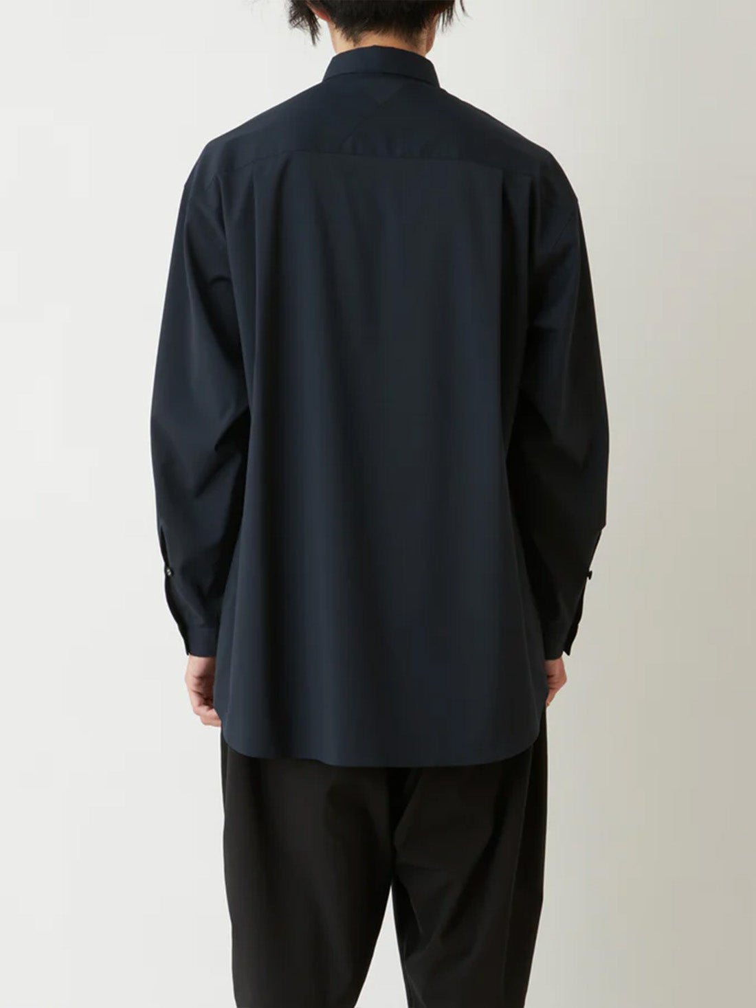 【White Mountaineering - ホワイトマウンテニアリング】REGULAR COLLAR SHIRT / NAVY (シャツ/ネイビー)