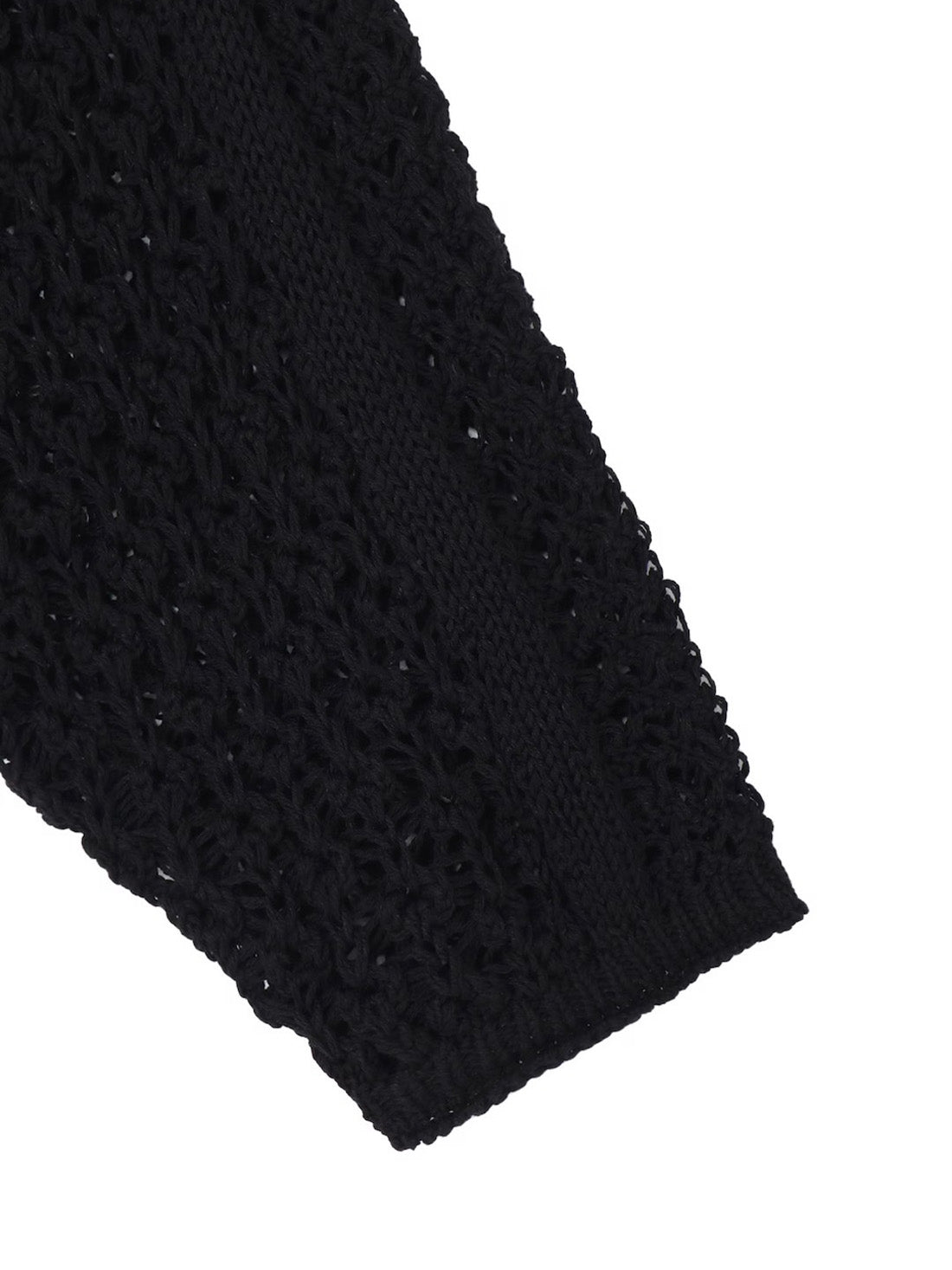 【Y's - ワイズ】OPENWORK DESIGN HENRY WIDE SLEEVE PULLOVER / BLACK(プルオーバー/ブラック)