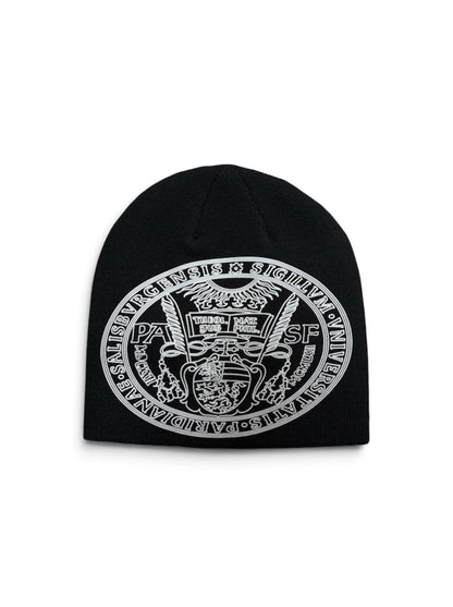 【ERL - イーアールエル】UNISEX VARSITY BEANIE / BLACK (ビーニー/ブラック)
