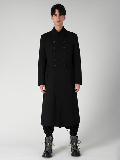 【Yohji Yamamoto POUR HOMME - ヨウジヤマモト プールオム】ARMY GABARDINE NAPOLEON JACKET（ジャケット/ ブラック)