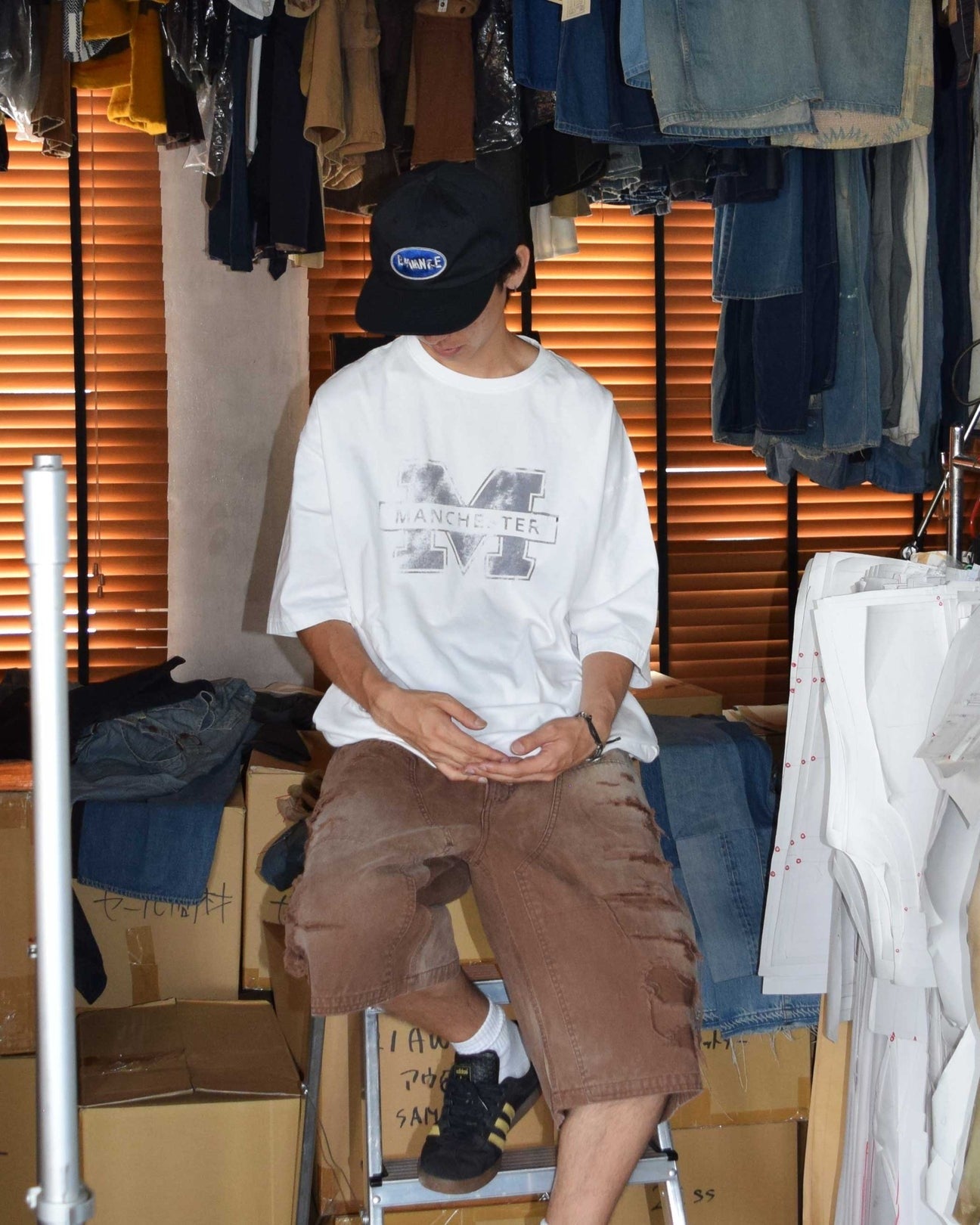 【ANACHRONORM - アナクロノーム】AN368 MANCHESTER PRINTED S/S T-S / WHITE (Tシャツ/ホワイト)