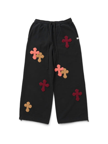 【Perfect ribs® × Y.A.R.N.】New Super Wide Sweat Pants (スウェットパンツ/ブラック)