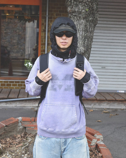 【ANACHRONORM - アナクロノーム】AN389 MANCHESTER PRINTED CUT-OFF SWEAT PARKA / NAVY (スウェット/ネイビー)