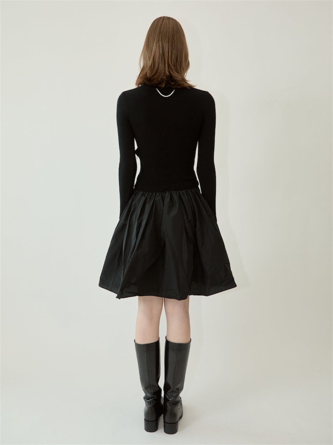 【KIMHEKIM - キムヘキム】AMELIE KNIT DRESS  / BLACK (ワンピース/ブラック)