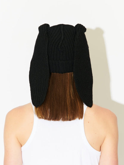 【Charles Jeffrey Loverboy - チャールズ ジェフリー ラバーボーイ】CHUNKY RABBIT BEANIE / BLACK (ビーニー/ブラック)