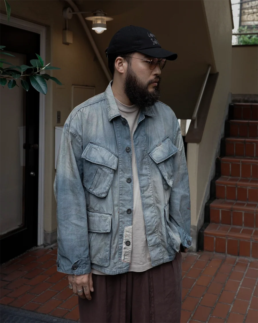【ANACHRONORM - アナクロノーム】CHAMBRAY REMAKED FATIGUE JACKET / INDIGO (ジャケット/インディゴ)