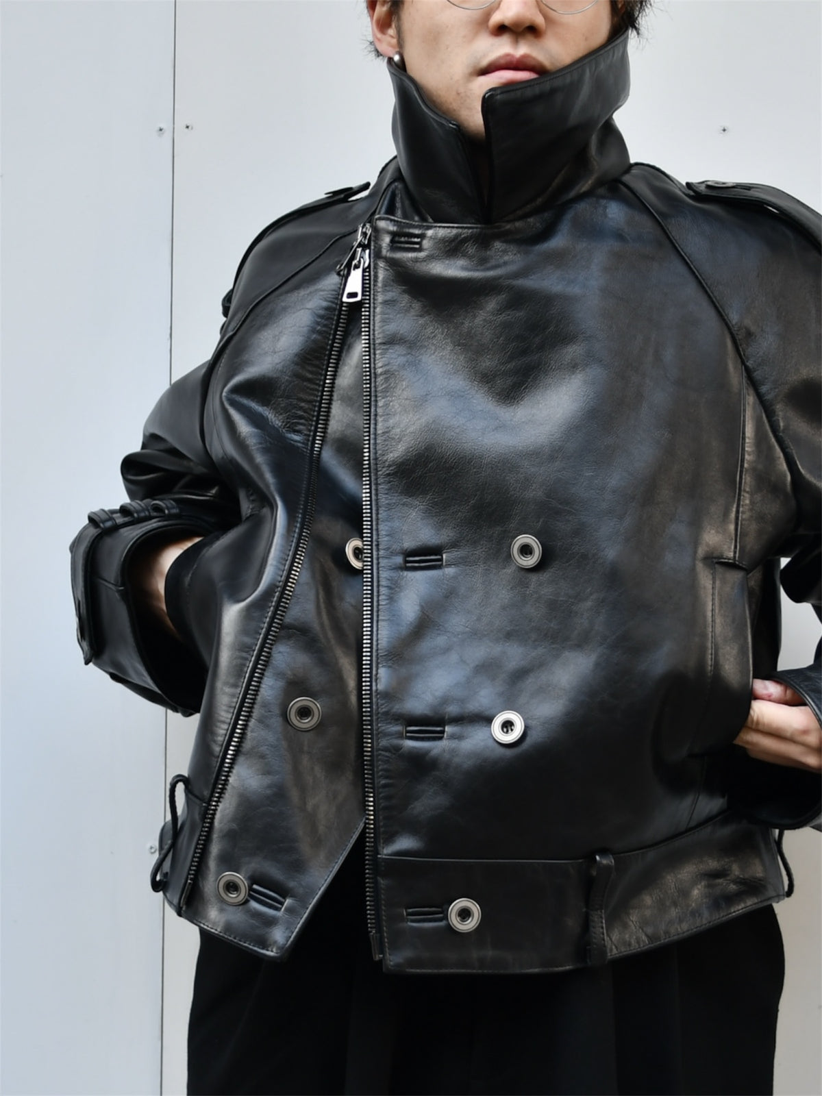 【DOMENICO OREFICE - ドメニコオレフィーチェ】BIKER JACKET / BLACK (ジャケット/ブラック)