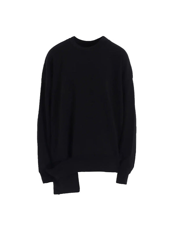 【Y's - ワイズ】SOFT FRENCHTERRY RIGHT POCKET SWEATSHIRT / BLACK (スウェット/ブラック)