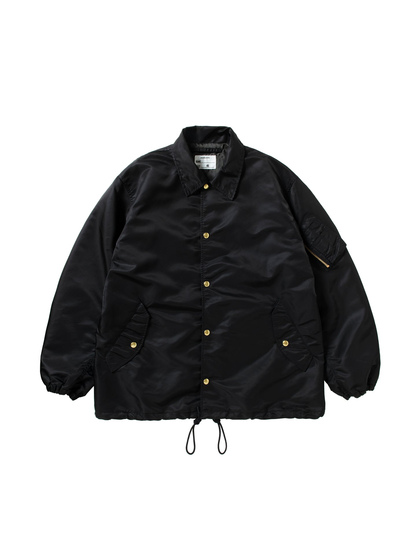 【NEXUS Ⅶ -ネクサスセブン】MA-1 COACH JKT NYLON / BLACK（ジャケット/ブラック)