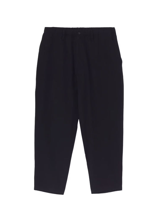 【Yohji Yamamoto POUR HOMME - ヨウジヤマモト プールオム】WOOL GABARDINE DOUBLE STITCH PANTS（パンツ/ブラック)