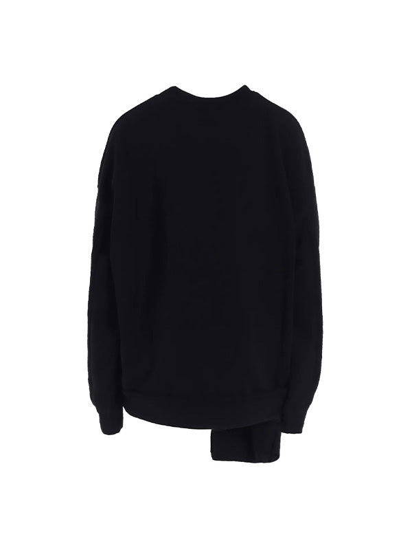 【Y's - ワイズ】SOFT FRENCHTERRY RIGHT POCKET SWEATSHIRT / BLACK (スウェット/ブラック)