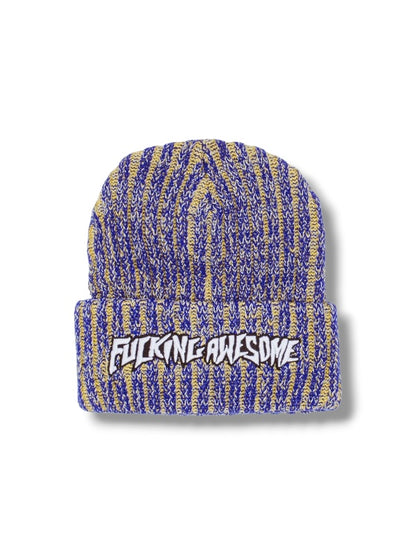 【Fucking Awesome- ファッキングオーサム】REFLECTIVE STRIPE BEANIE  / Yellow（ビーニー/イエロー)