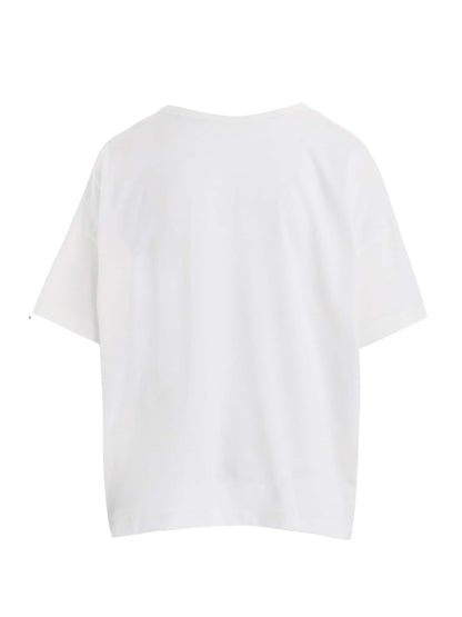 【Y's - ワイズ】Y'S COLLAGE PRINT LOOSE ROUND NECK T / BLACK (Tシャツ/ホワイト)