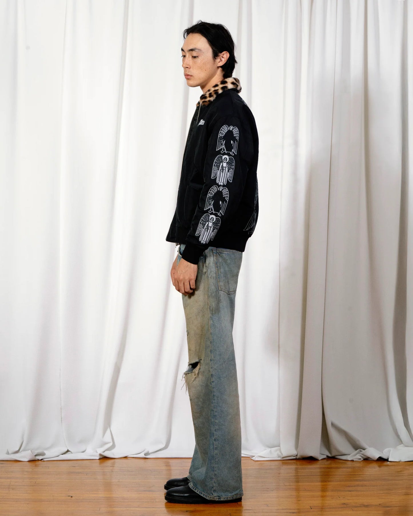 【PLEASURES - プレジャーズ】ANGEL DEMON FLIGHT JACKET / BLACK (ジャケット/ブラック)