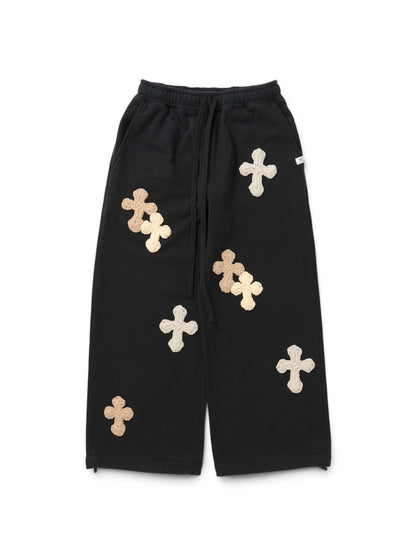 【Perfect ribs® × Y.A.R.N.】New Super Wide Sweat Pants (スウェットパンツ/ブラック)