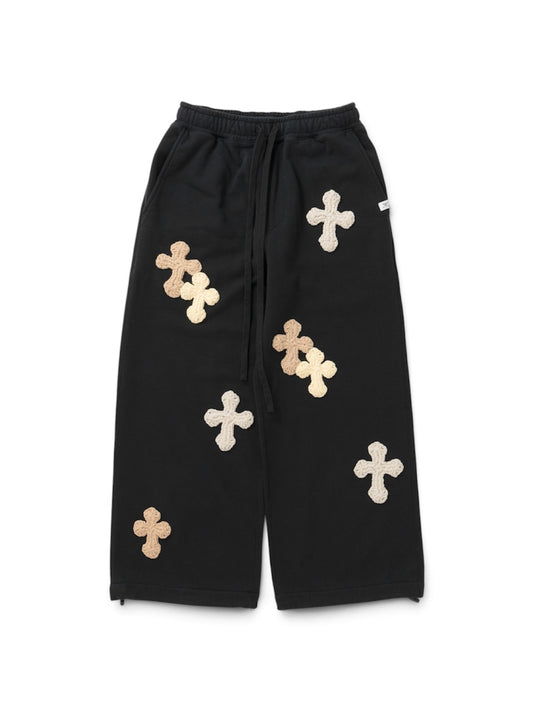 【Perfect ribs® × Y.A.R.N.】New Super Wide Sweat Pants (スウェットパンツ/ブラック)