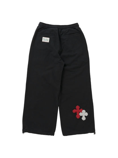 【Perfect ribs® × Y.A.R.N.】New Super Wide Sweat Pants (スウェットパンツ/ブラック)