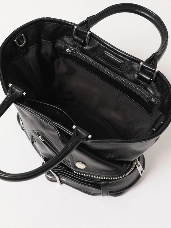 【beautiful people - ビューティフルピープル】excerption riders kids tote bag / BLACK（バッグ/ブラック)