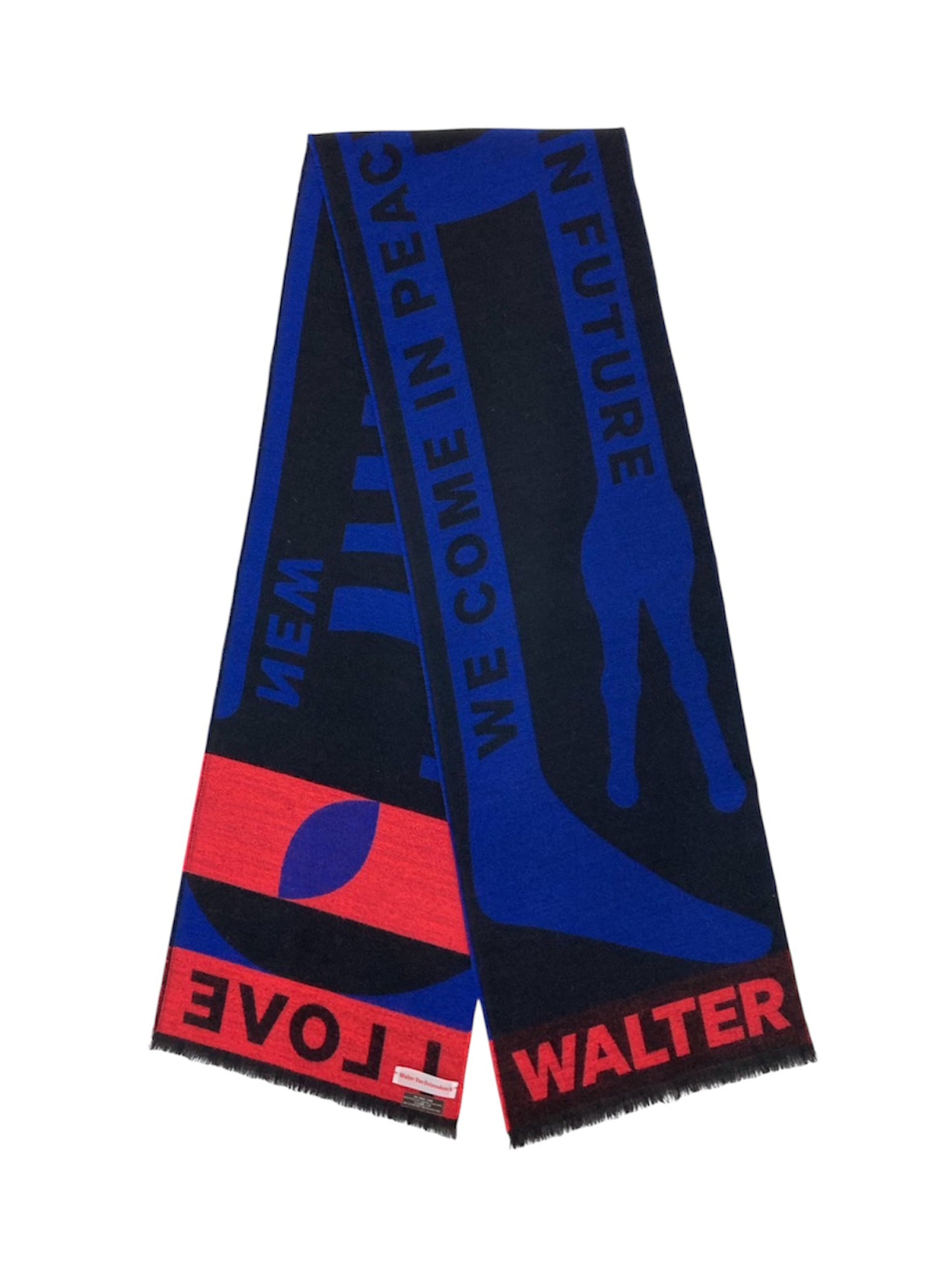 【Walter Van Beirendonck- ウォルターヴァンベイレンドンク】WVB NEW SCARF SINGLE / BLUE (スカーフ)