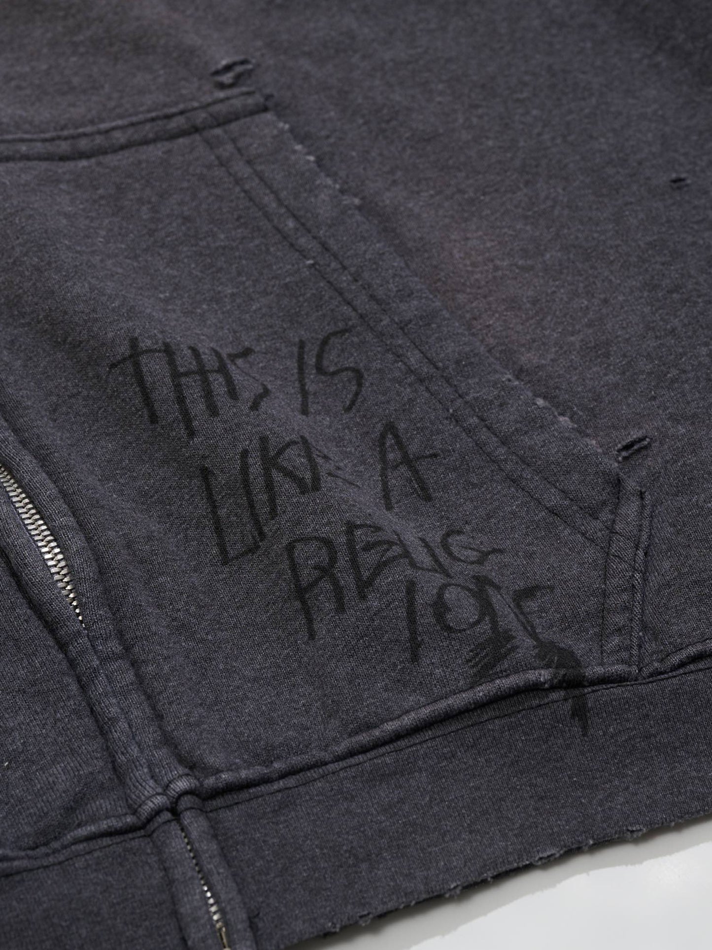 【PALY HOLLYWOOD - パリーハリウッド】CARRYING THE MESSAGE ZIP HOODIE / BLACK(フーディー/ブラック)