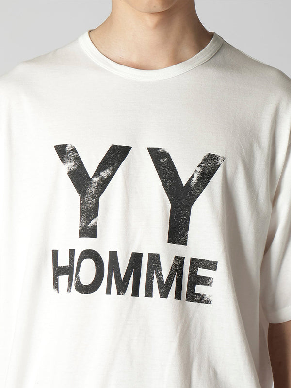 【Yohji Yamamoto POUR HOMME - ヨウジヤマモト プールオム】YYH PT SHORT SLEEVE T(Tシャツ/ホワイト)