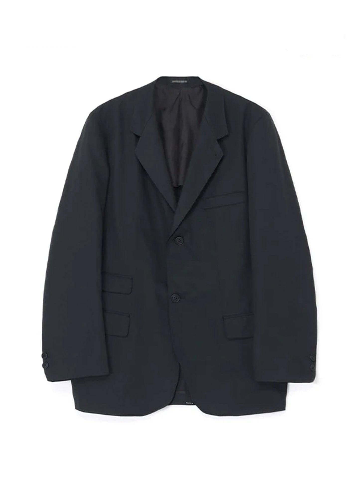 【Y's for men-ワイズフォーメン】COTTON/POLYESTER TWILL 2-BUTTON JACKET / BLACK(ジャケット)