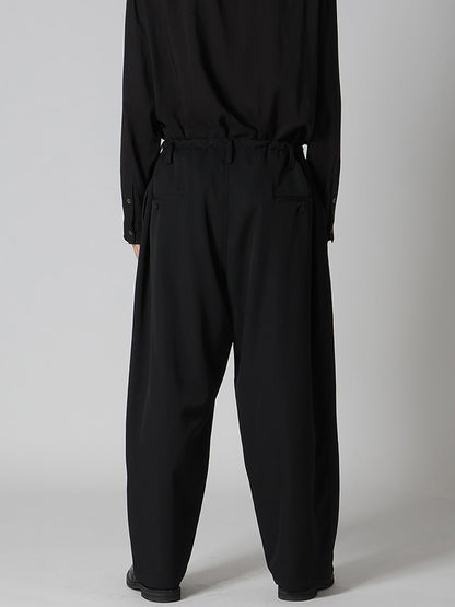 【Y's for men-ワイズフォーメン】GABARDINE STANDARD STRING PANTS WITH 3-STITCH(パンツ/ブラック)