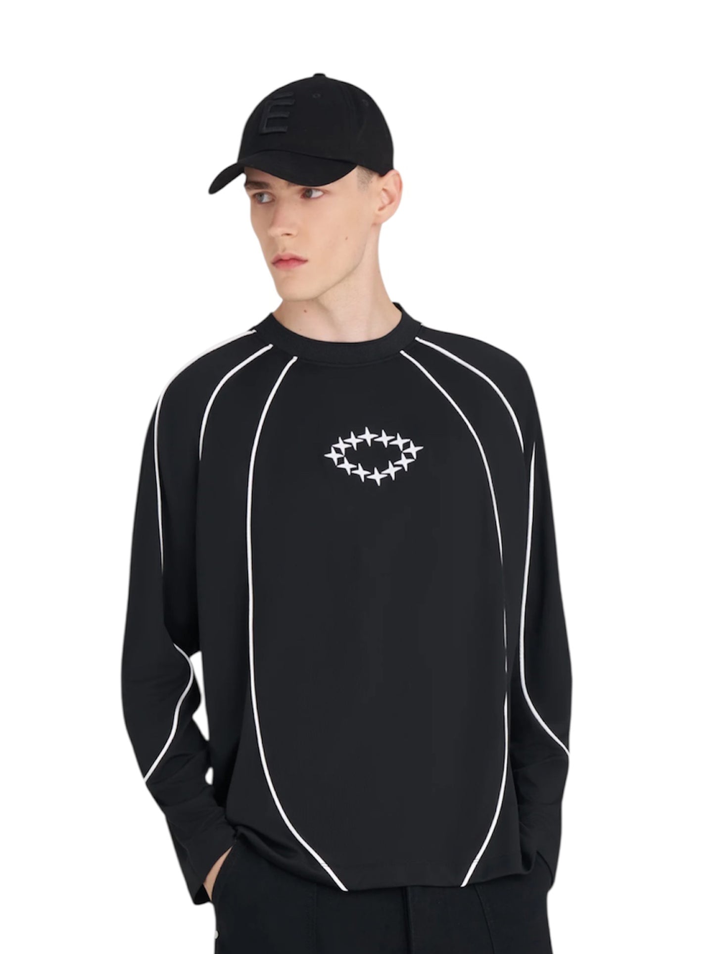 【Études studio - エチュード スタジオ】Soccer Long Sleeves T-Shirt Pique/ BLACK (ロングスリーブTEE/ブラック)