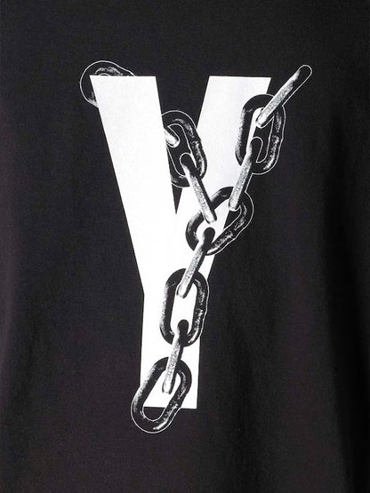 【Y's for men-ワイズフォーメン】"Y's for men × MASSES" COTTON SINGLE PRINT ROUND NECK SHORT SLEEVE T (Tシャツ/ブラック)