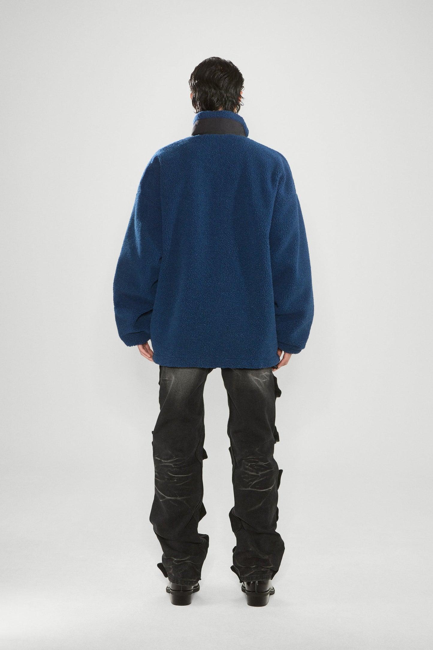 30%OFF【Y/PROJECT - ワイプロジェクト】PARIS' BEST JACQUARD FLEECE JACKET/DARK BLUE(フリース/ダークブルー)