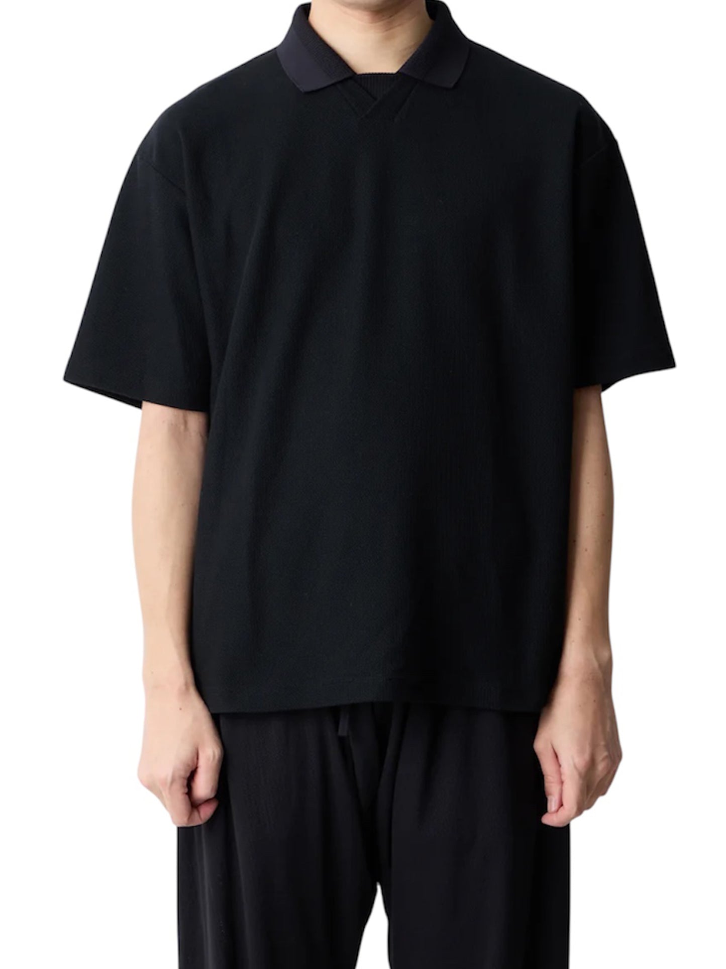 【White Mountaineering - ホワイトマウンテニアリング】POLO SHIRT / BLACK (シャツ/ブラック)