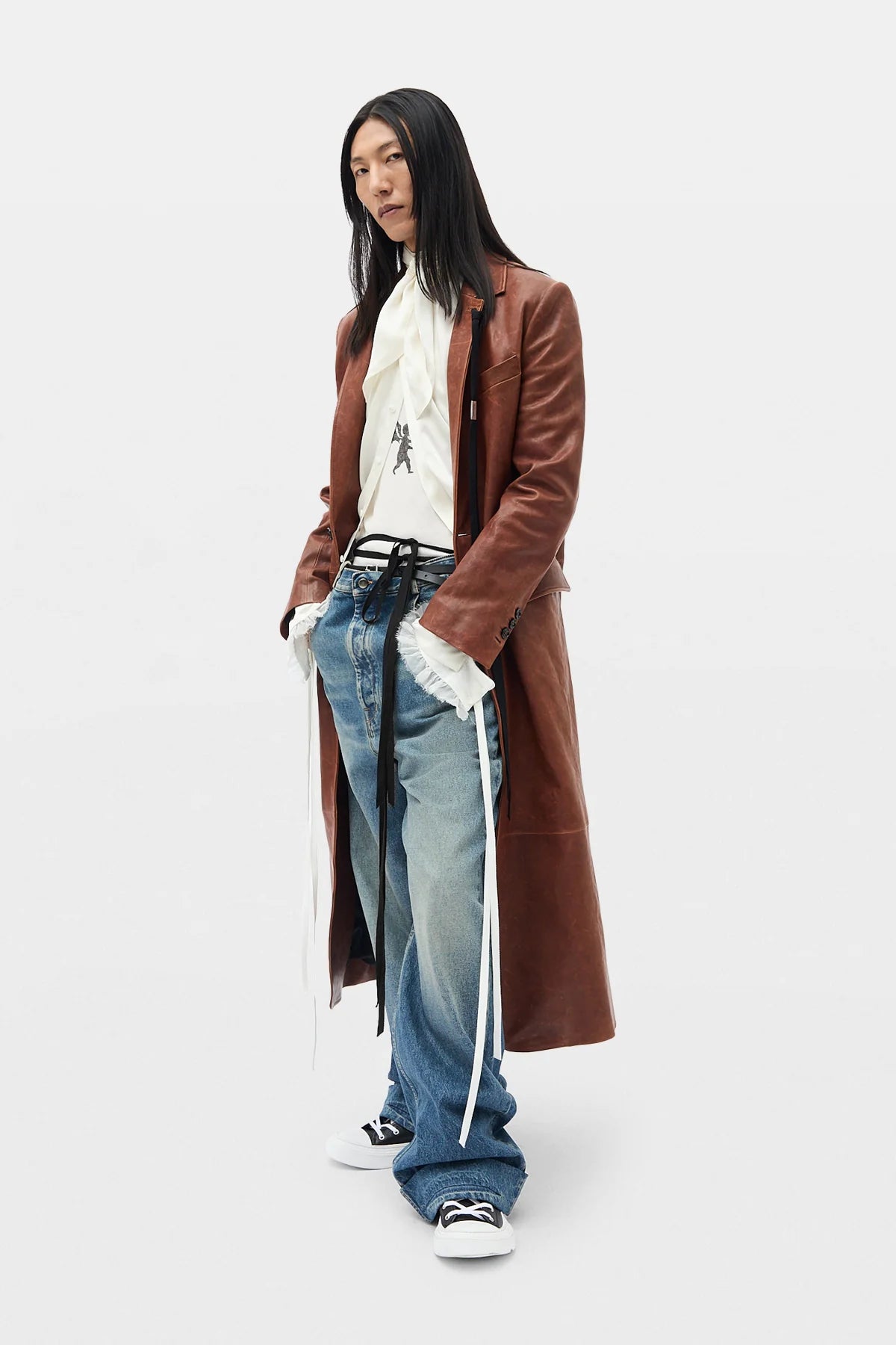 【ANN DEMEULEMEESTER - アン ドゥムルメステール】MICHAEL 5-POCKET HIGH COMFORT TROUSERS  / SKY BLUE(トラウザーズ/ブルー）