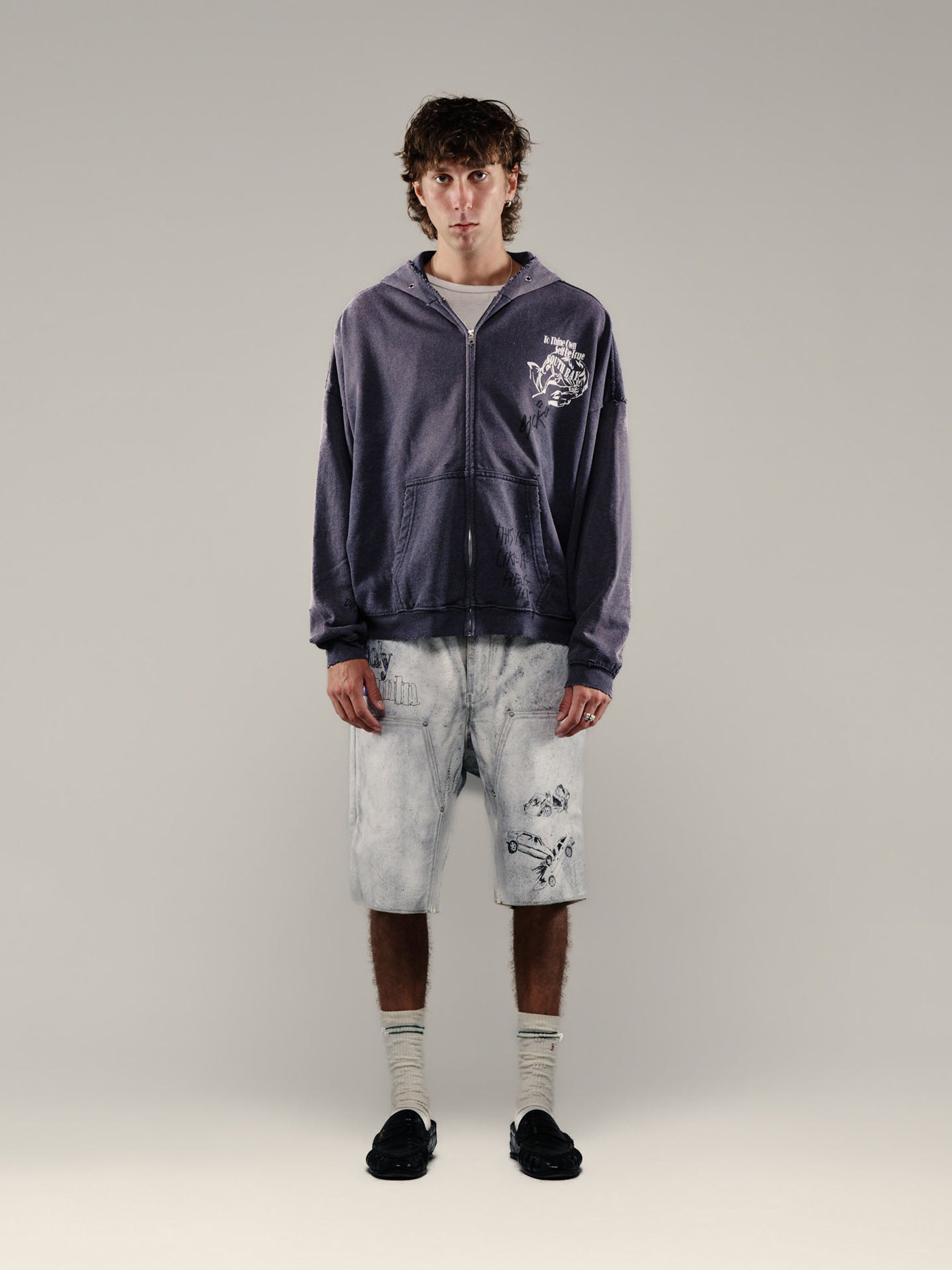 PALY HOLLYWOOD - パリーハリウッド】CARRYING THE MESSAGE ZIP HOODIE