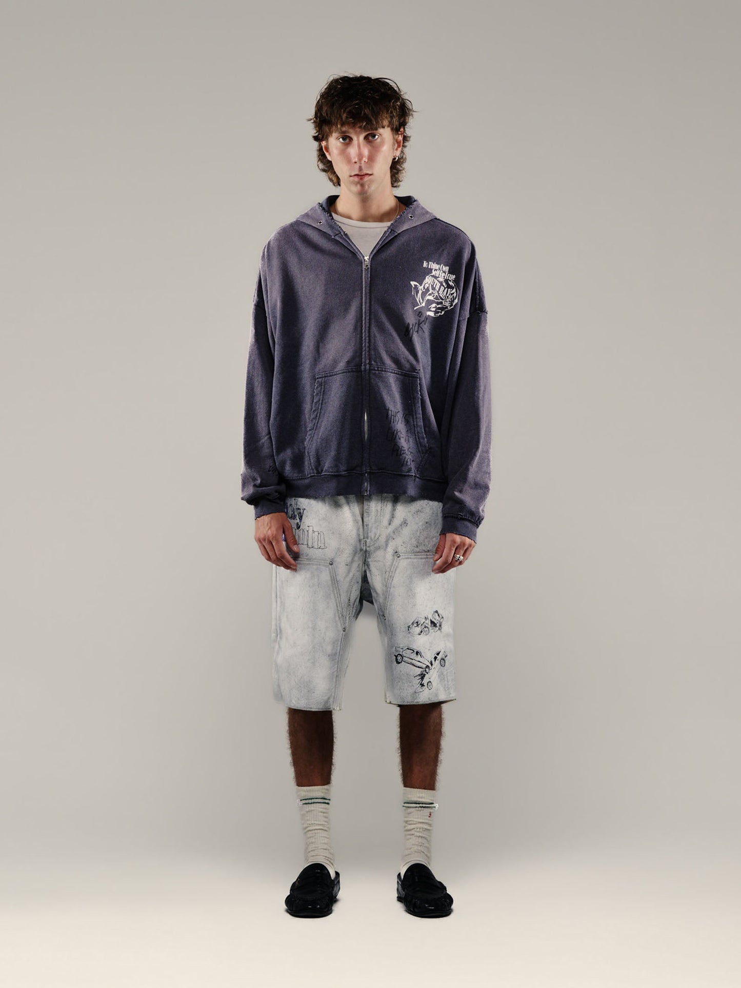 【PALY HOLLYWOOD - パリーハリウッド】CARRYING THE MESSAGE ZIP HOODIE / BLACK(フーディー/ブラック)