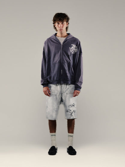 【PALY HOLLYWOOD - パリーハリウッド】CARRYING THE MESSAGE ZIP HOODIE / BLACK(フーディー/ブラック)