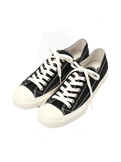 【Y's for men-ワイズフォーメン】COTTON CANVAS LOW-TOP SNEAKERS/ BLACK,WHITE(スニーカー)