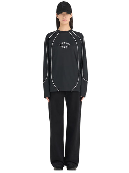 【Études studio - エチュード スタジオ】Soccer Long Sleeves T-Shirt Pique/ BLACK (ロングスリーブTEE/ブラック)