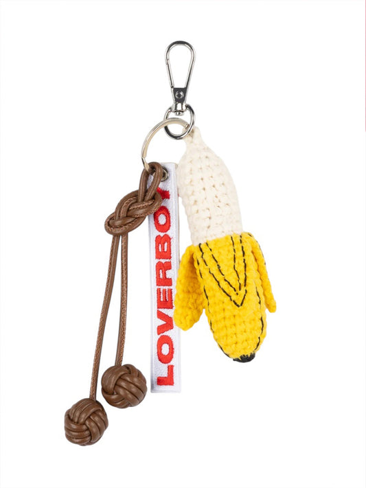 【Charles Jeffrey Loverboy - チャールズ ジェフリー ラバーボーイ】BAG CHARM IN BANANA / YELLOW&BROWN (キーホルダー/イエロー&ブラウン)