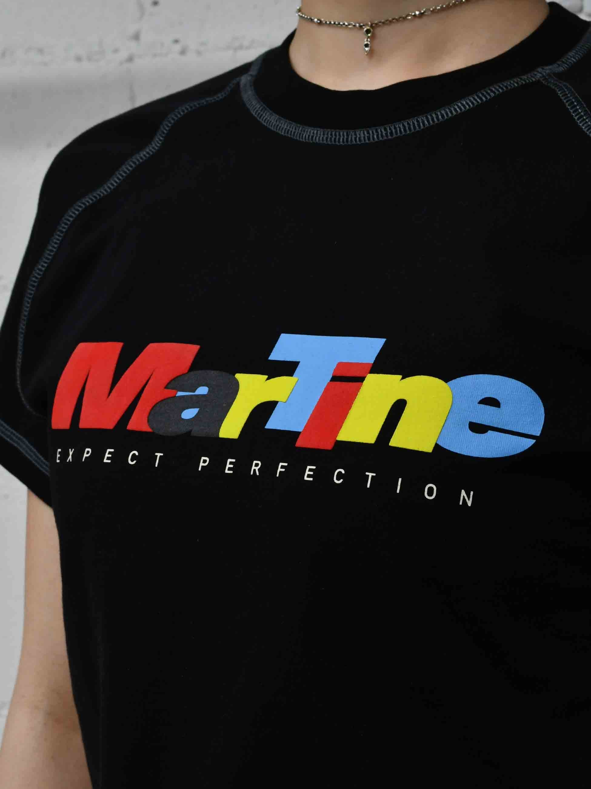 Martine Rose - マーティンローズ】RAGLAN SHRUNKEN T-SHIRT / BLACK