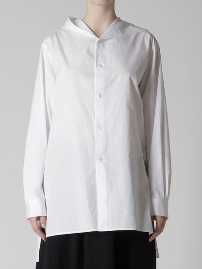 【Y's - ワイズ】100/2 BROAD SAILOR COLLAR BLOUSE /WHITE(シャツ/ホワイト)