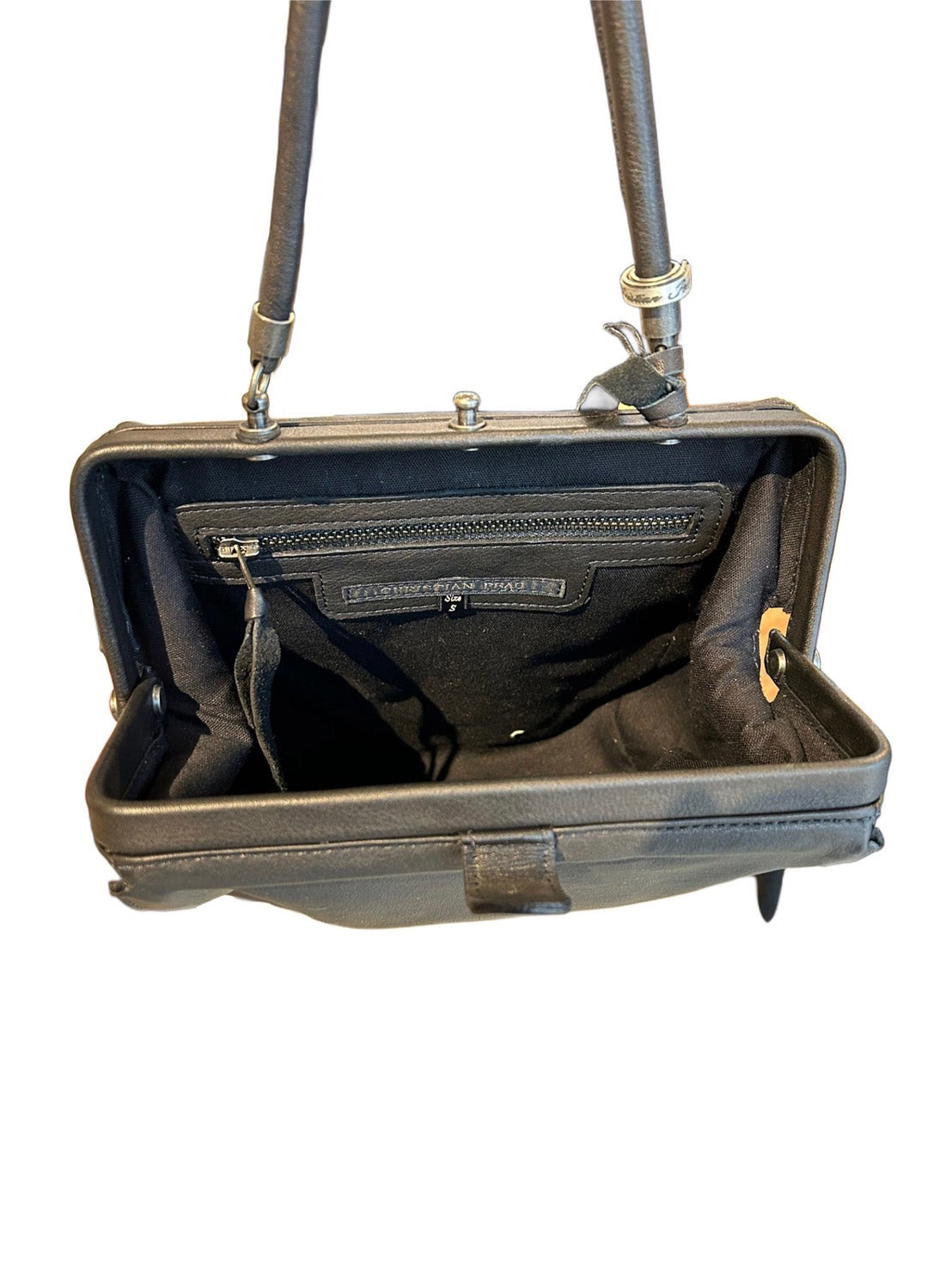 【Christian Peau - クリスチャンポー】06435-1 CP SQUARE "Cow Leather"/ BLACK(バッグ/ブラック)