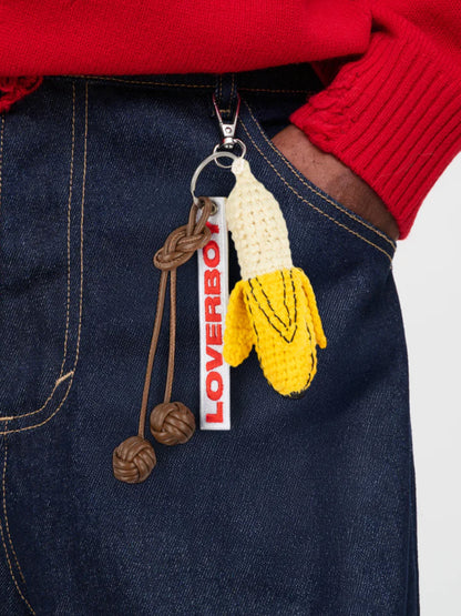 【Charles Jeffrey Loverboy - チャールズ ジェフリー ラバーボーイ】BAG CHARM IN BANANA / YELLOW&BROWN (キーホルダー/イエロー&ブラウン)