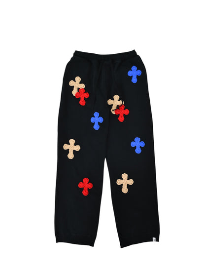 【Perfect ribs® × Y.A.R.N.】Straight Wide Pants (スウェットパンツ/ブラック)