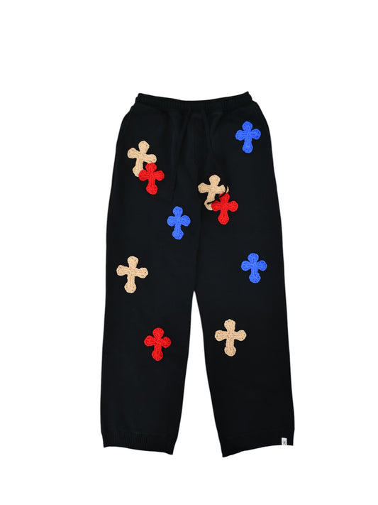 【Perfect ribs® × Y.A.R.N.】Straight Wide Pants (スウェットパンツ/ブラック)