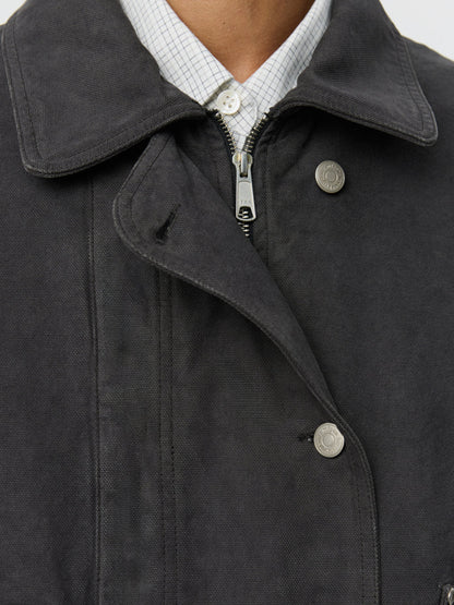 【mfpen - エムエフペン】COURIER JACKET  / WASHED GREY CANVAS (ジャケット/ウォッシュドグレーキャンバス)